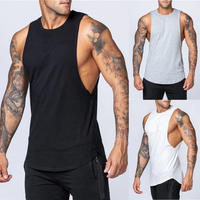Gilet sportivo uomo tank top palestra muscolo senza maniche camicetta bodybuilding fitness top