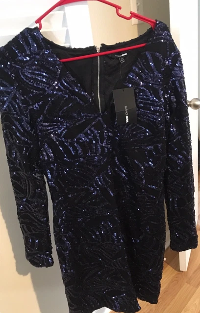 A STAR IS Born SEQUIN Dress, Navy Blue, FASHION NOVA, Size XL, Brand New  $28.00 - PicClick