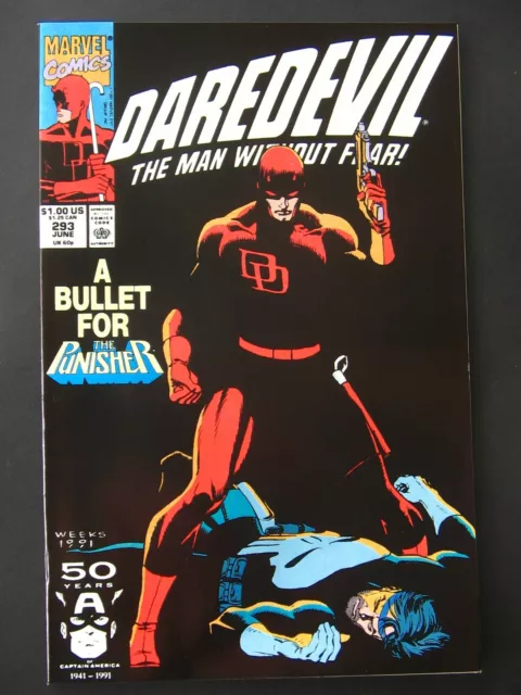 Daredevil #293  NM 1991 High Grade Marvel Comic Book Punisher Appearance UNREAD