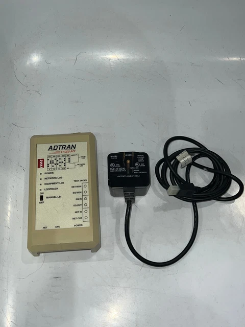 Adtran CSU ACE TI 1200.022L2 Ethernet Unit w/ Power Supply