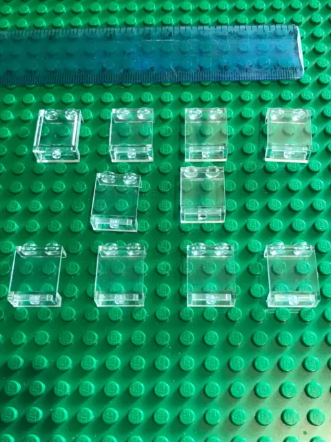 LEGO 10 x Klar/Transparent Transparent 1x2 x2 Panel Fenster/Windschutzscheibe 3