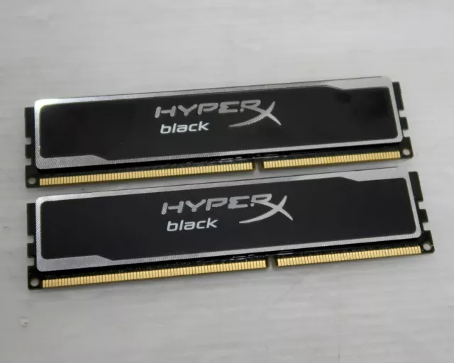 8GB (2x4GB) DDR3, PC3-12800, 1600MHz, 1.65V, KINGSTON HYPERX BLACK, WORKING