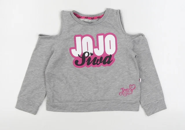 Primark Girls Grey Cotton Pullover Sweatshirt Size 8-9 Years Pullover - Jojo Siw
