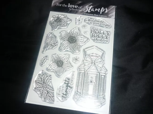 Hunkydory For The Love Of Stamps (14) Christmas Rose Lantern & Sentiments New