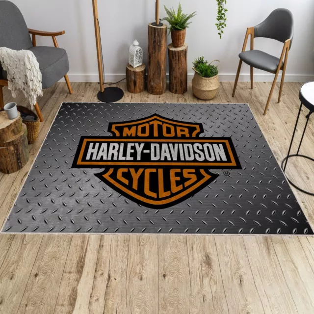 Harley Davidson Rug, Cool Biker Rug, Harley Davidson Carpet