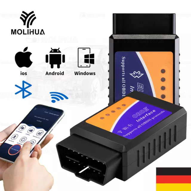 ELM327 ODB2 OBDII Auto Car Diagnosegerät Bluetooth WiFi Für Android Scanner