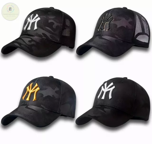 MY New York Camo Baseball Cap Mesh Back Embroidery Outdoor Trucker Hat