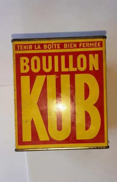 Ancienne boite publicitaire en métal  Déco Vintage Bouillon KUB