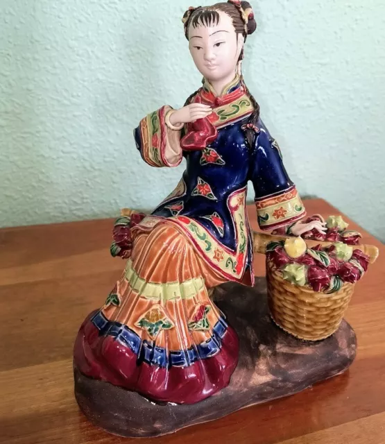 Vintage Hand-Painted Woman Figurine-very elegant!