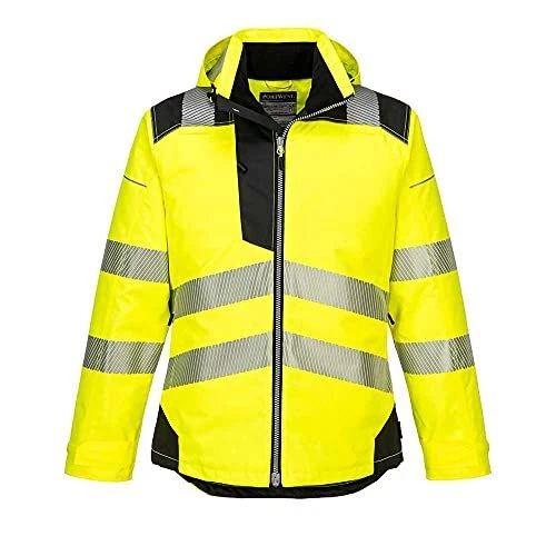 T400 Men's PW3 Hi Vis Reflective Waterproof Winter Safety Jacket Yellow/Black...