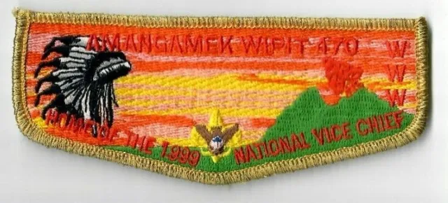 Boy Scout OA 470 Amangamek Wipit Lodge Flap 1999 National Vice Chief Gift Flap