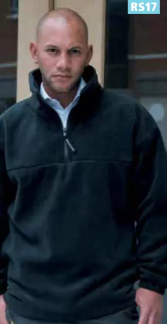 Result Mens 1/4 Zip Heavy 330g Warm Lined Anti Pill Fleece Jacket Large size 42"