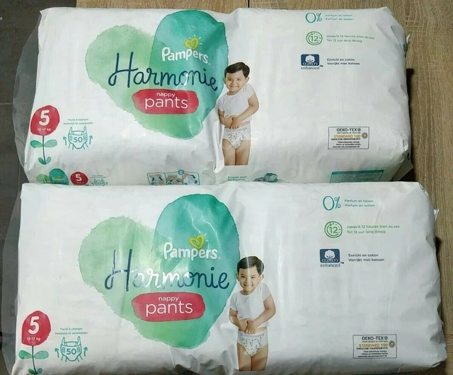 100 Couches Pampers Harmonie Taille 5 (12-17 Kg) 2