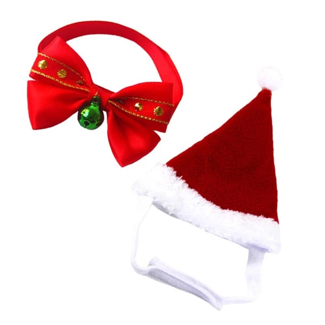 2 piezas Disfraces de Navidad ajustables mosca de Navidad y sombrero para gatos perros