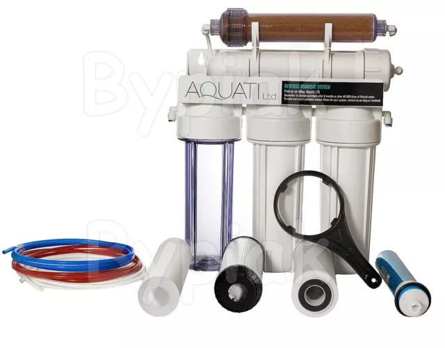 5 RO DI Reverse Osmosis Water Filter 50GPD Deionization Pure Water Machine 0TDS