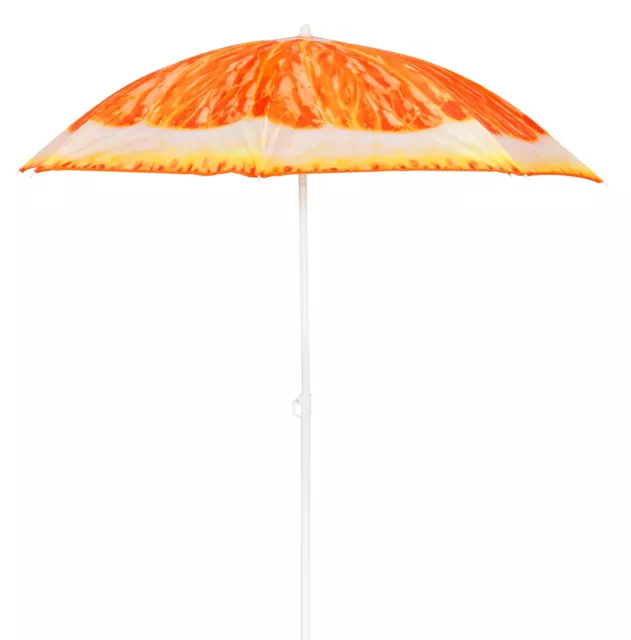 Runder Sonnenschirm Gartenschirm Strandschirm Modell Orange 1,8m knickbar UV Sch