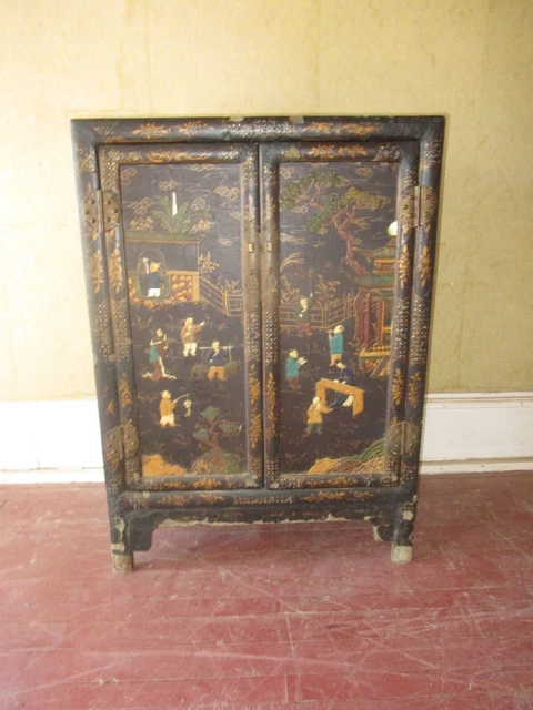 Vintage Chinese Chest with Pearl Inlay 45" x 32" x 15"  Beautiful