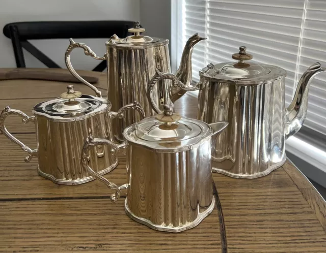 VINTAGE Silver plate Tea & Coffee SETTING 4 Piece