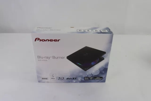 Pioneer 6X Slim Portable Usb 3.0 Bd/Dvd/Cd Burner | Bdr-Xd05B | Factory Sealed