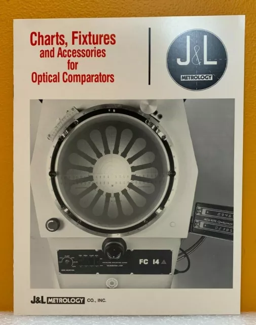 J & L Metrology Charts, Fixtures & Accessories for Optical Comparators Catalog.