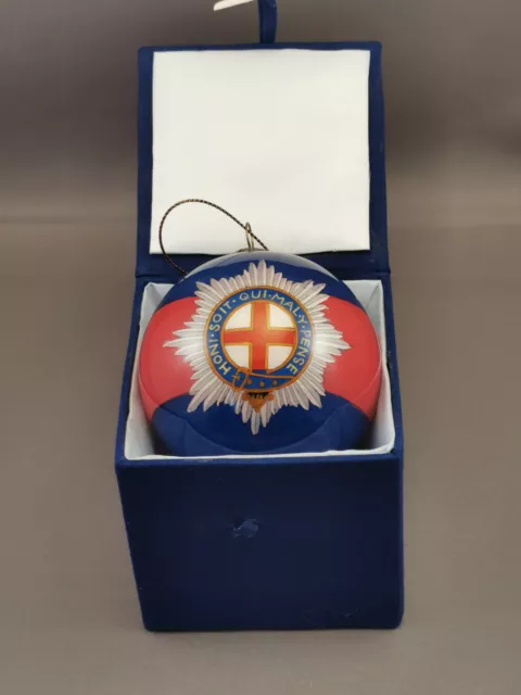 Unique Coldstream Guards (CG) Glass Commemorative Bauble