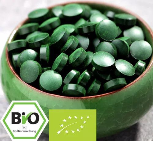 500g Bio Spirulina - 2000 Presslinge ohne Zusätze - 100% Bio mit Analyse