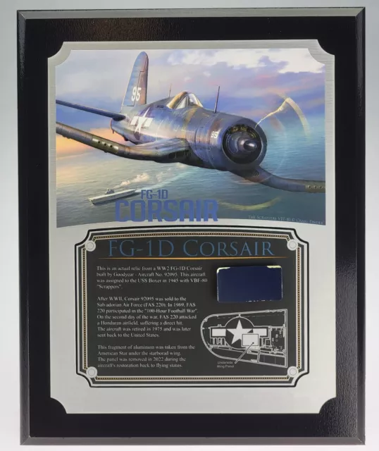 WWII FG-1D Corsair Plaque - Full Color 8"x10"