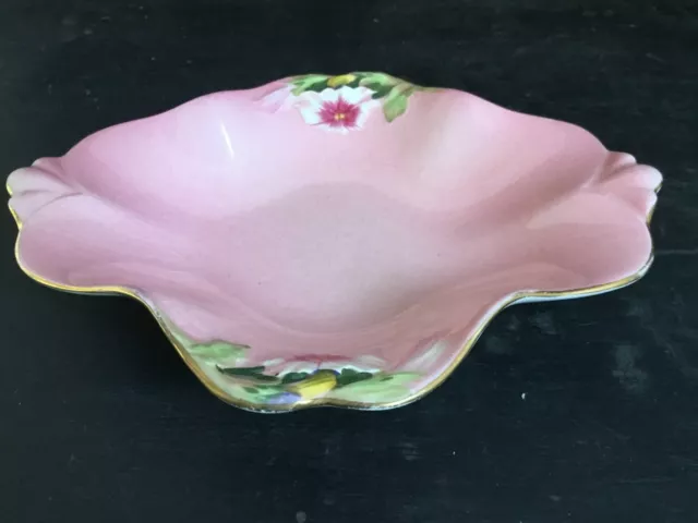 Vintage ROYAL WINTON Grimwades Pink Petunia Handled Dish