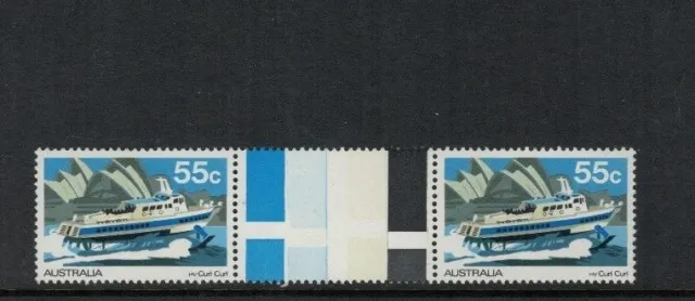 1979 Australian Stamps - Ferries 55c    Gutter pair  MUH