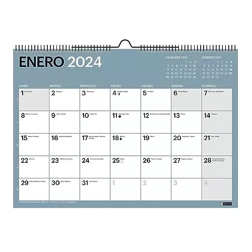 Miquelrius - 2024 Chromat Wall Calendar A3 Size 420 x 296 mm with Space to No...