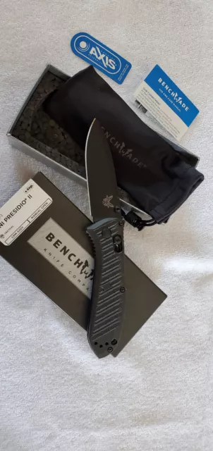 Benchmade Knife Mini Presidio II Manual Open 575BK-1 CF-Elite Black Class-NEW