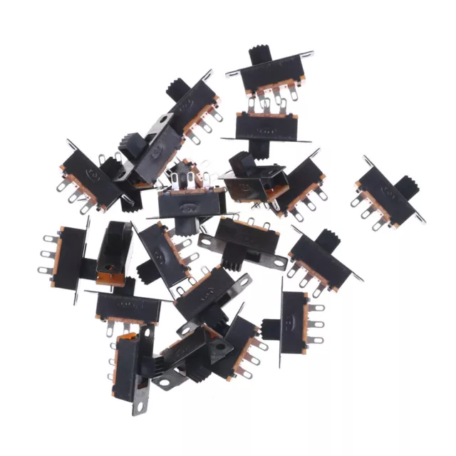 Black 20pcs 5V 0.3A SS12F32 Mini SPDT Slide Switch for Small DIY Power AD-wf G1