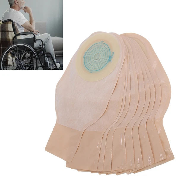 DISPOSABLE COLOSTOMY BAGS One Piece Ostomy Ileostomy Stoma Care Pouches