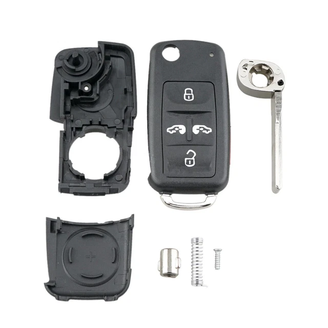 Flip Car Key Case 5Button for VW Volkswagen Sharan 7N Transporter Shuttle T6 Seat Alhambra 7N Remote Fob Shell Replacement - 34