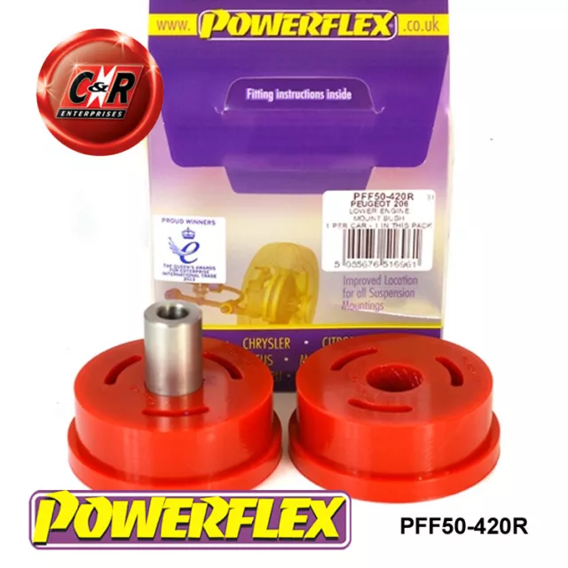 Powerflex Road Inférieur RR Palier Support Moteur pour Peugeot 206 (1998-2006)