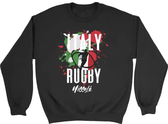 Felpa Rugby Personalizzata Italia Uomo Donna Tifosi 6 Nazioni Maglione