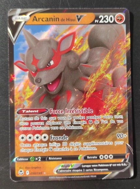 Carte Pokémon Arcanin de Hisui V 090/195 EB12 Tempête Argentée FR NEUF