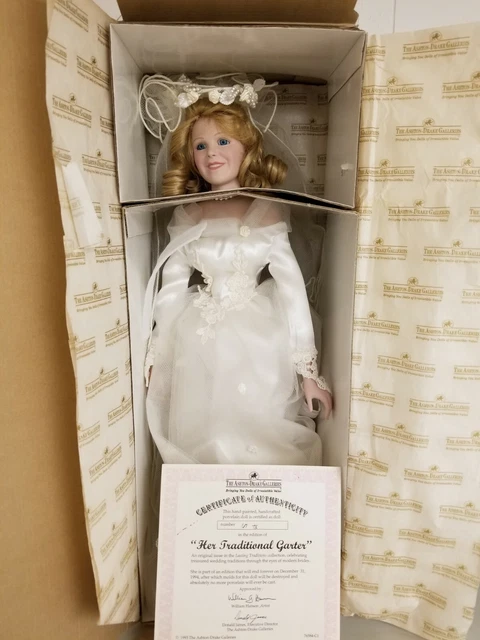 William Hanson Ashton Drake Galleries Her Traditional Garter Porcelain Doll READ