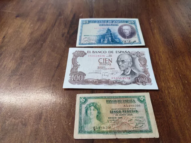 Spain LOT 3  Banknote   !!!!!!!!