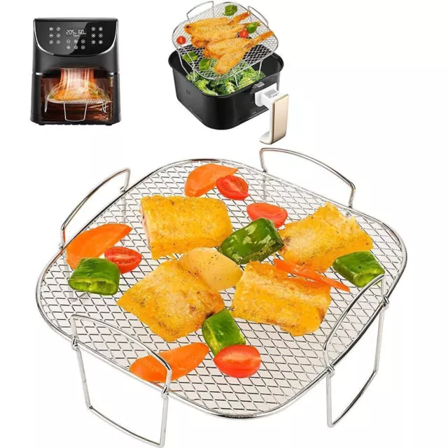 Replacement Basket Stainless Steel Air Fryer Basket for Ninja- SP301,SP351,FT301  Accessories for Heat Air