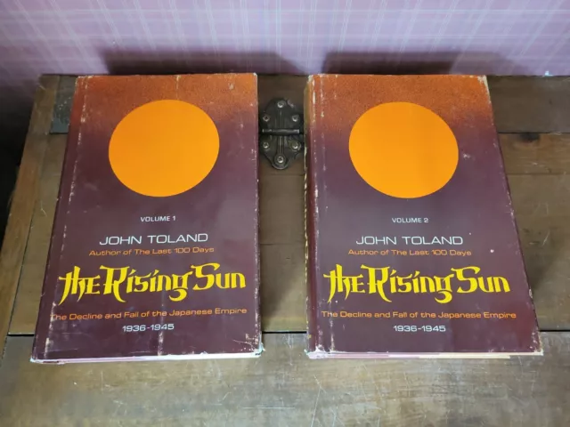 Juego de 2 volúmenes THE RISING SUN John Toland 1970 - HC/DJ GC