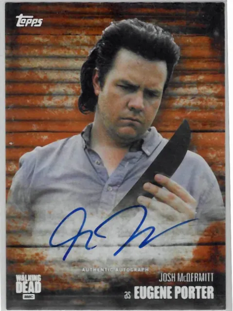 Josh McDermitt Walking Dead Autograph Card as Eugene  Porter Season 6