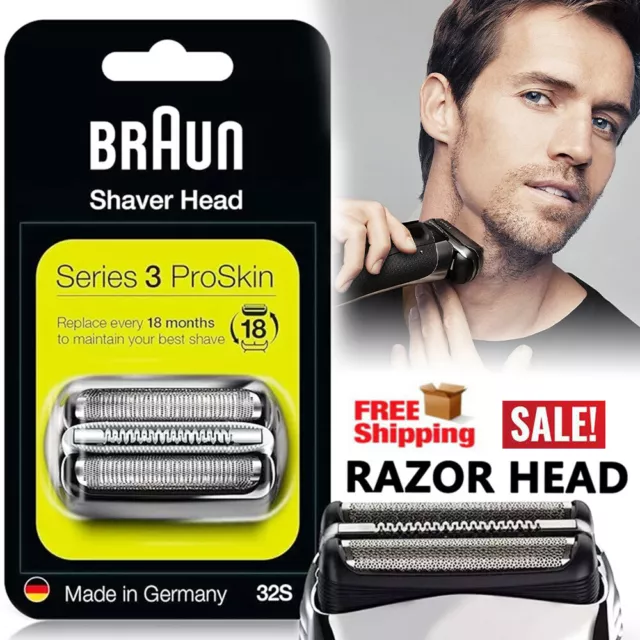 Electric Shaver Foil Head For Braun Series 3 32S Replacement UK