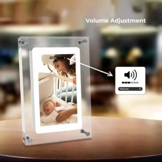 Acrylic Digital Photo Picture Frame 4GB Memory Audio Video Player Gift 7 Inch UK