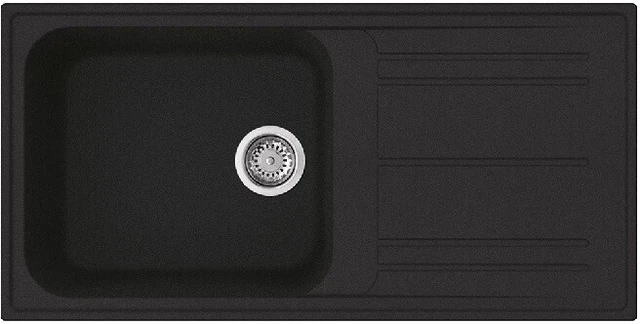 SMEG LZ150A2 Lavabo Encastré 100mm Égouttoir Droite Granite Couleur Anthracite