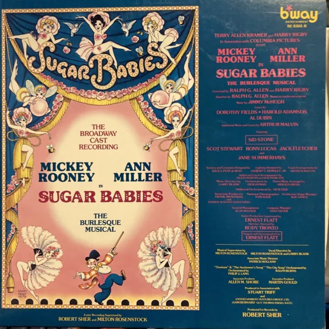 Sugar Babies Broadway Cast Recording Gatefold Record Album Rooney VG+ PET RESCUE