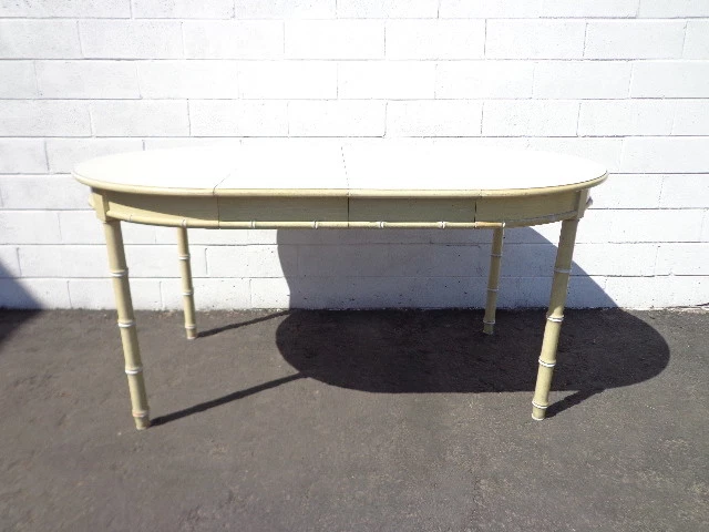 Vintage Faux Bamboo Dining Table Kitchen Thomasville Allegro Chinese Chippendale Vintage Faux Bamboo Dining Table Kitchen Thomasville Allegro Chinese Chippendale