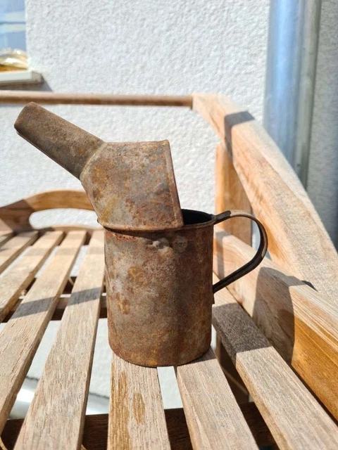 SHELL  Benzin Motor Öl Kanne Krug Tankstelle Oldtimer Werkstatt Sammlerstück