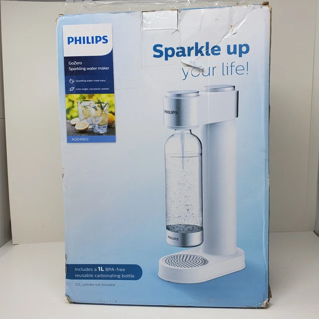 PHILIPS GOZERO SPARKLING Water Maker w 1L Carbonating Bottle 40.00
