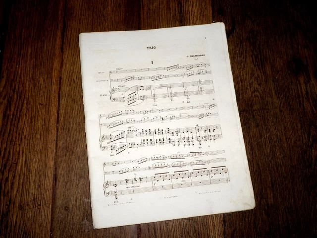Trio Op.11 piano violon violoncelle 1881 Cécile Chaminade partition complète